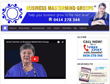 Tablet Screenshot of businessmastermindgroups.com.au